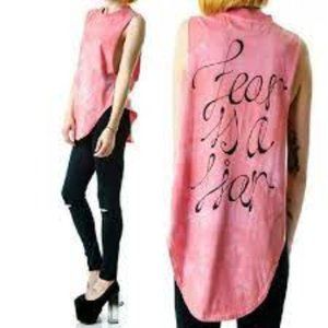 NWT Somedays Lovin Fear is a Liar Tie Dye Tank
